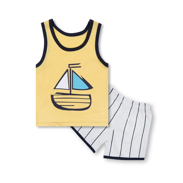 BABY SANDOS SET  BOAT YELLOW - SUNSHINE 4-5Y