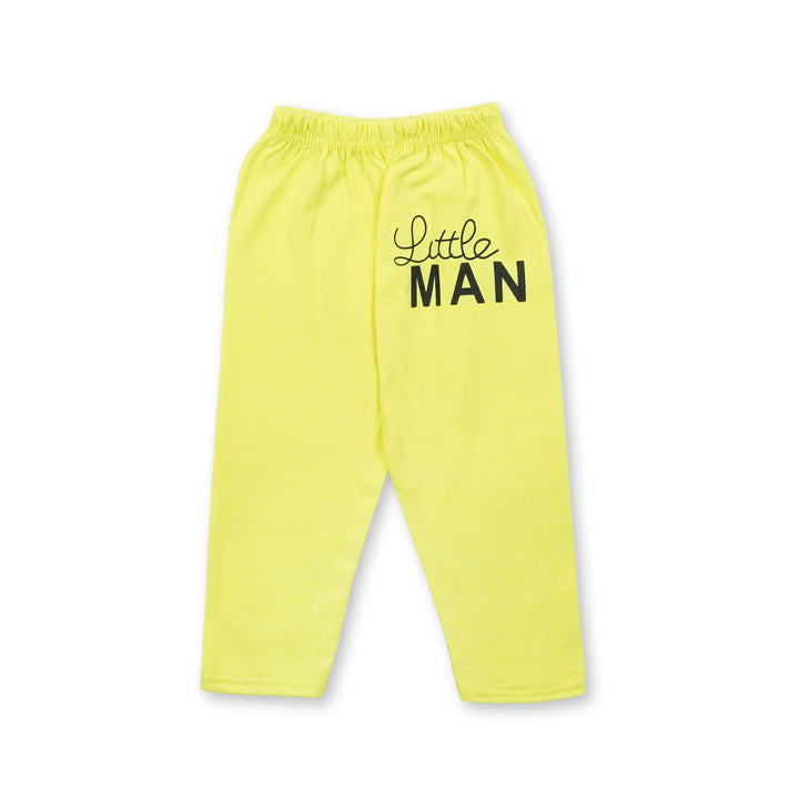 SUNSHINE KIDS PAJAMA SET LITTLE MAN NEON YELLOW 12-18M