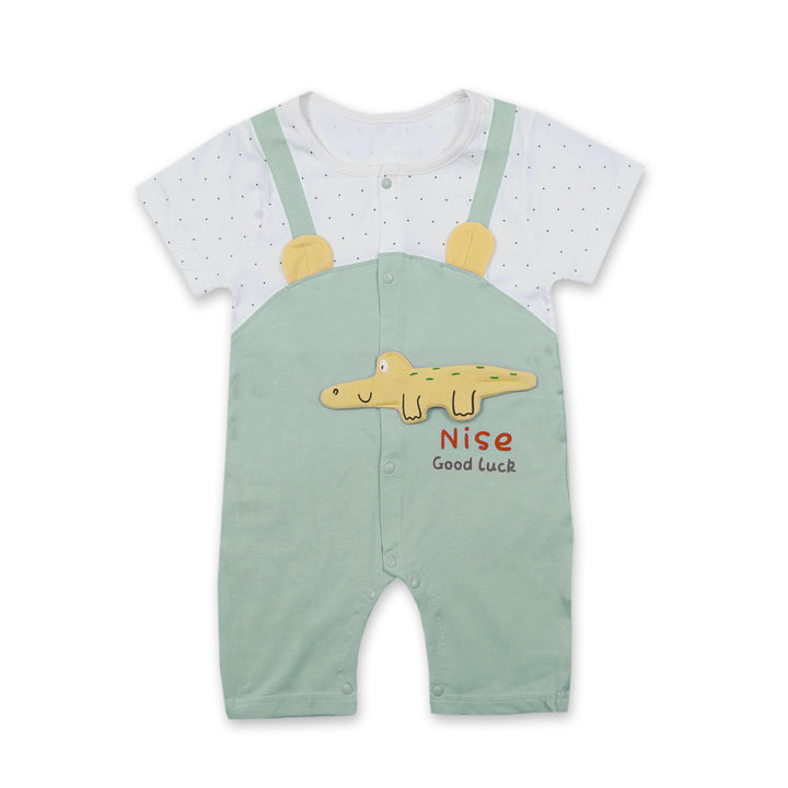 SUNSHINE BABY ROMPER CROCODILE WHITE & GREEN  90/48 18-24 M