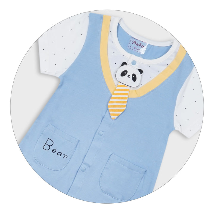 SUNSHINE BABY ROMPER PANDA WHITE & BLUE 90/48 18-24 M