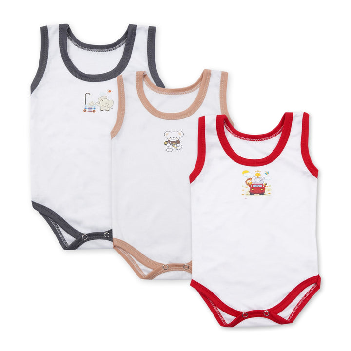 SUNSHINE KIDS BODYSUIT3 PCS MULTI COLOUR L 9-12M