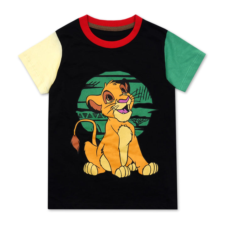 KIDS SHORT AND SHIRT LION BLACK- SUNSHINE 7-8 Y