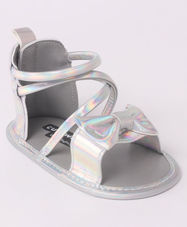 SUNSHINE BABY GIRLS SANDLE SHINEY SILVER 12-18M