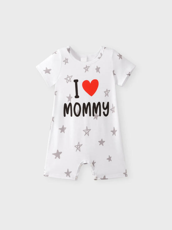 Baby Romper I Love Mommy Star White - Sunshine