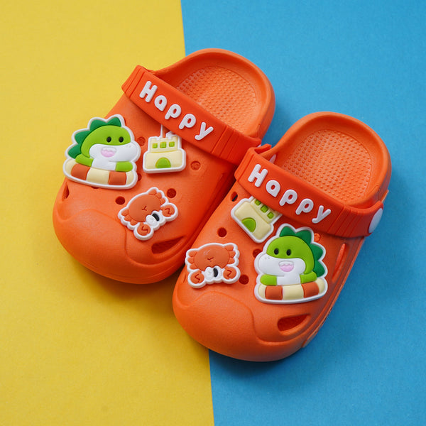 SUNSHINE KIDS CROCS DINO & CRAB ORANGE(3-4 YEAR) (22/23) 150MM