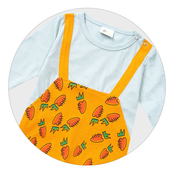 SUNSHINE KIDS DUNGAREE CARROTS ORANGE 12-18M