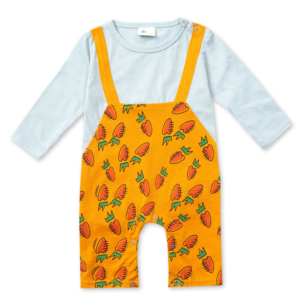 SUNSHINE KIDS DUNGAREE CARROTS ORANGE 12-18M