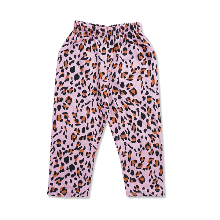 SUNSHINE GIRLS FROCK & PAJAMA SET LEOPARD PEACH 12-18M