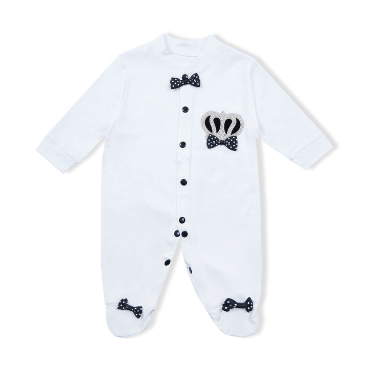 SUNSHINE BABY ROMPER FS PACK OF 3 CROWN WHITE 6-9M