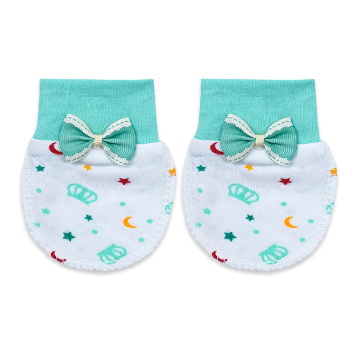 SUNSHINE BABY ROMPER FS PACK OF 3 CROWN MOON STARS SEA GREEN  6-9M