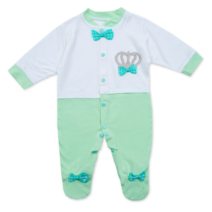 SUNSHINE BABY ROMPER FS PACK OF 3 CROWN GREEN  6-9M