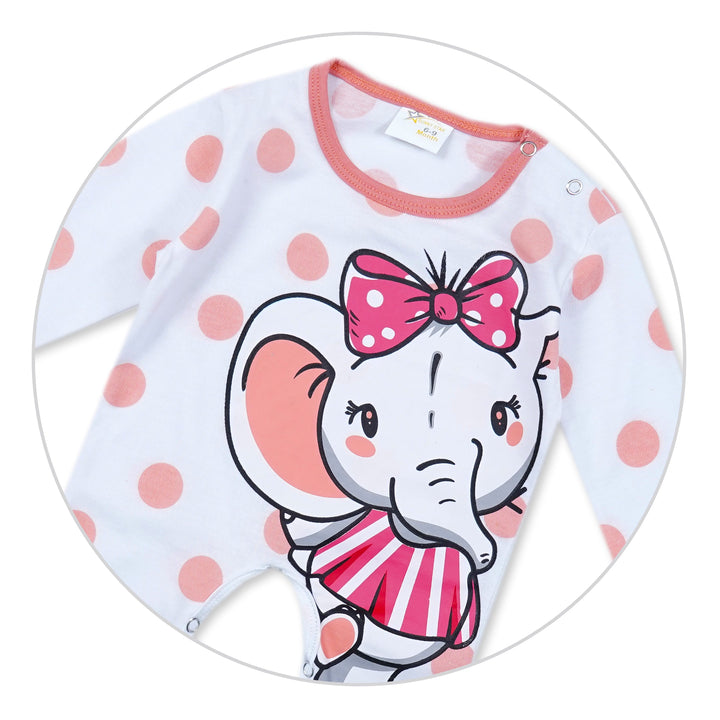 SUNSHINE BABY ROMPER ELEPHANT PINK 12-18M