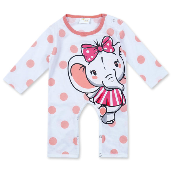 SUNSHINE BABY ROMPER ELEPHANT PINK 12-18M