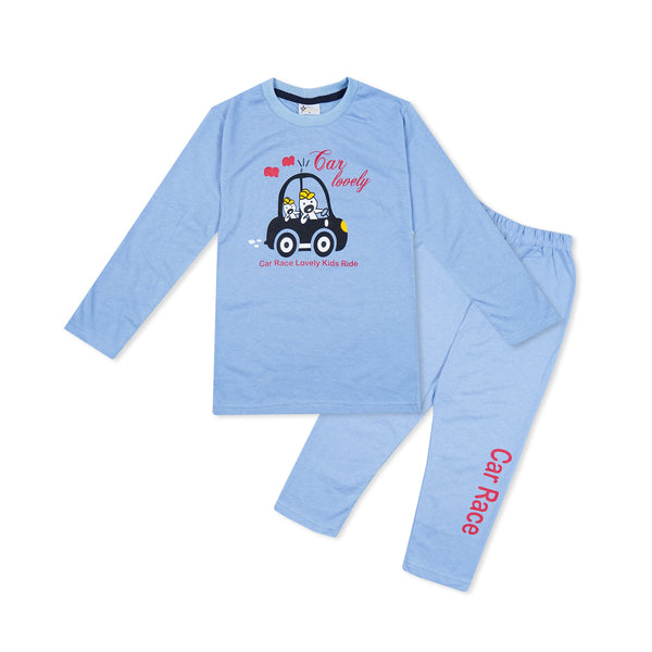 KIDS PAJAMA SET CAR LOVELY BLUE - SUNSHINE 3-4 Y