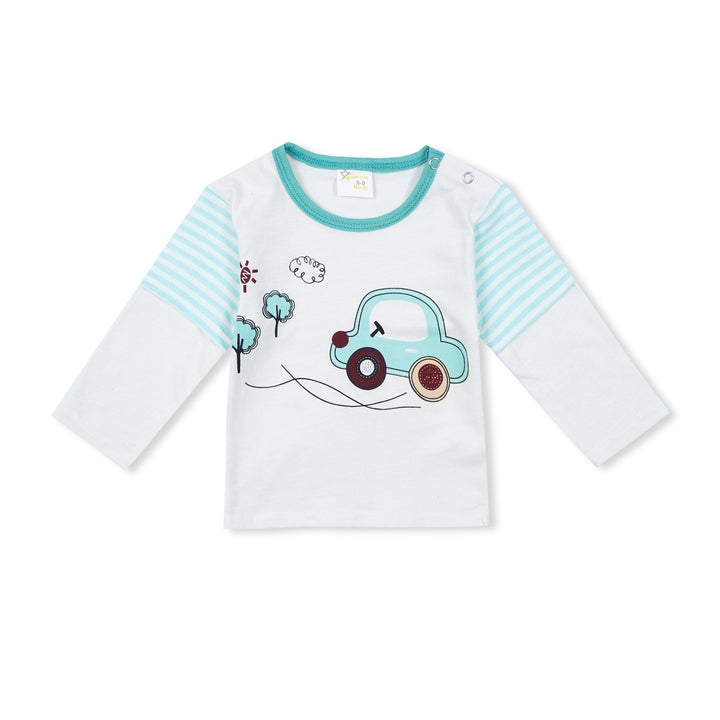 SUNSHINE PAJAMA SET CAR SEA GREEN 12-18M