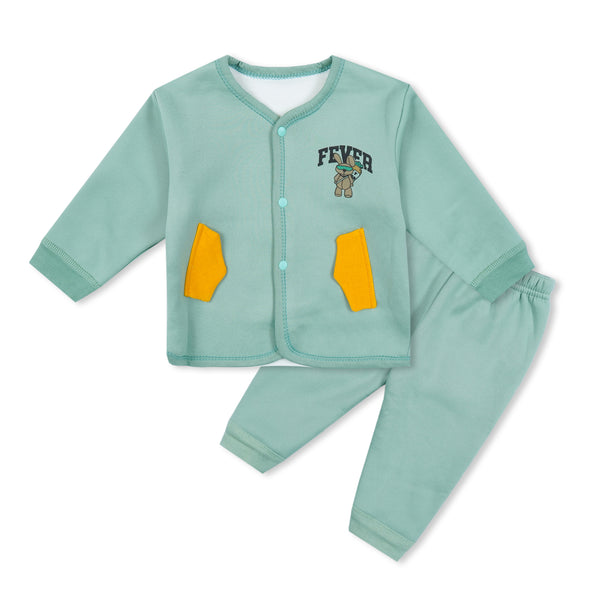 Baby Warm Night Suit Green - Sunshine