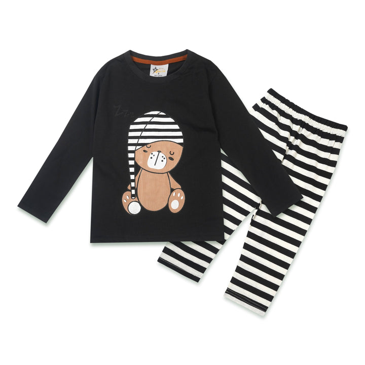 PAJAMA SET SLEEPING BEAR BLACK - SUNSHINE 4 (3-4)Y