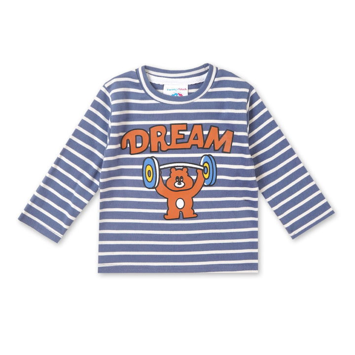 SUNSHINE BABY PAJAMA SET DREAM BEAR STRIPES BLUE 12-18 M