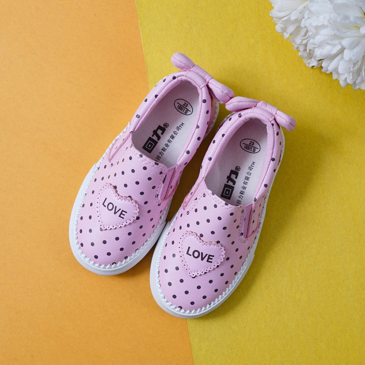 SUNSHINE GIRLS SNEAKERS PINK BLACK DOTS (NO.23) 165 MM