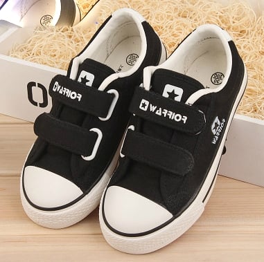 SUNSHINE KIDS SNEAKERS WARRIOR WHITE & BLACK  (NO.30) 200 MM