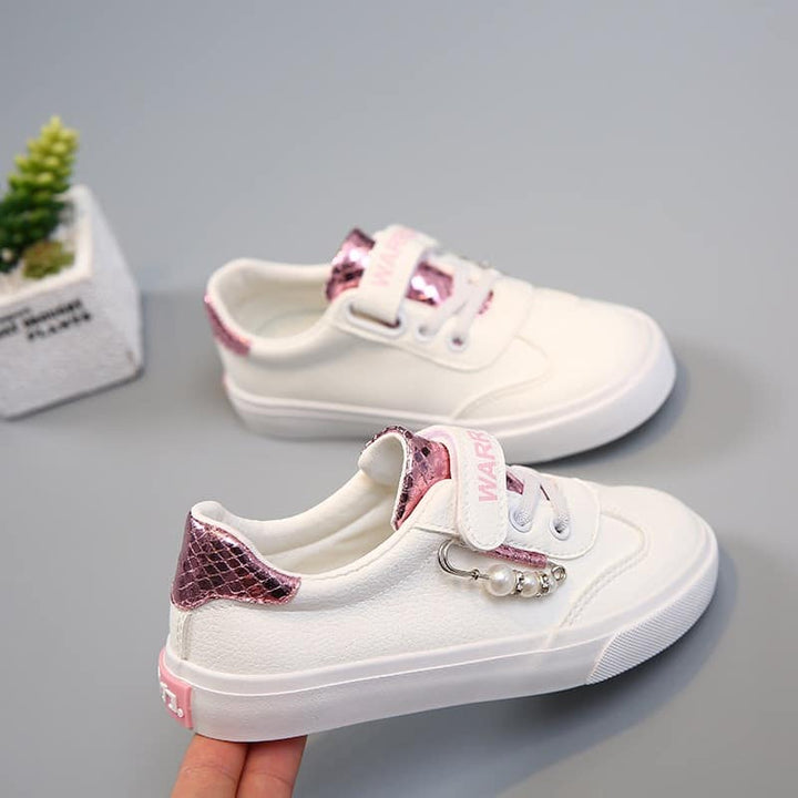 SUNSHINE GIRLS SNEAKERS PEARLS WHITE (7-8Y) (NO.24) 170 MM