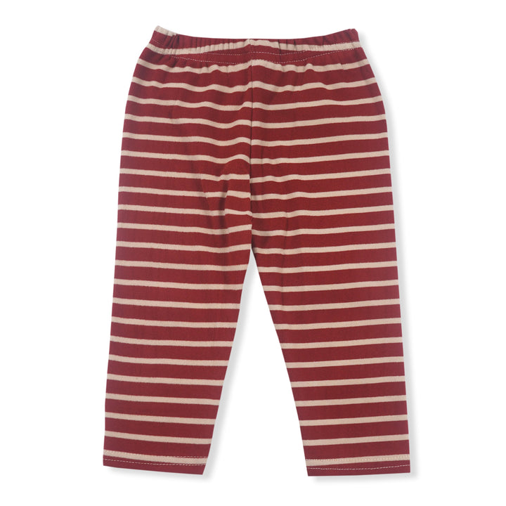 SUNSHINE KIDS PAJAMA SET KEEP REAL MAROON STRIPES 12-18/M