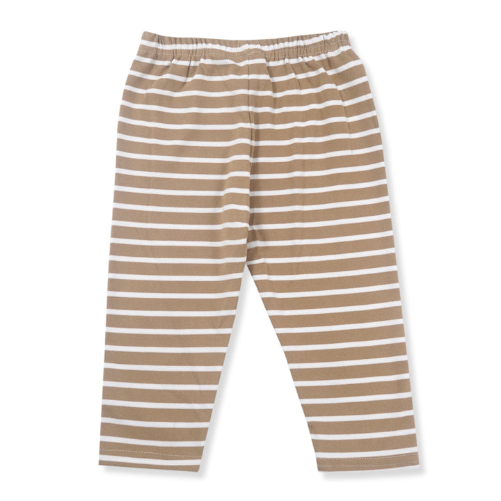 SUNSHINE KIDS PAJAMA SET BEAR STRIPES LIGHT BROWN 12-18M