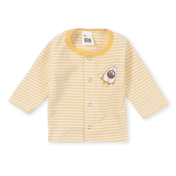 SUNSHINE KIDS FALEES SLEEP SUIT YELLOW STRIPES 3-6M