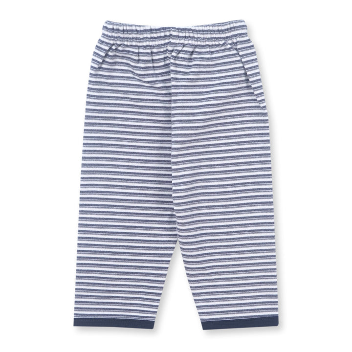 SUNSHINE KIDS FALEES SLEEP SUIT NAVY BLUE STRIPES 3-6M