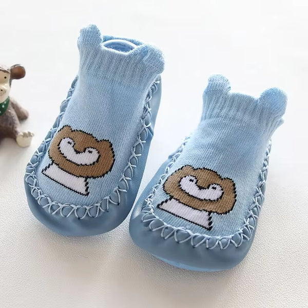 Baby Newborn Booties Owl Blue - Sunshine