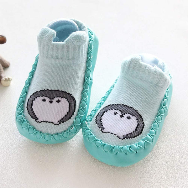 Baby Newborn Booties Owl Sea Green - Sunshine