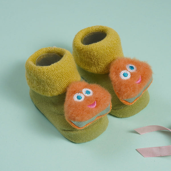 SUNSHINE  BABY SOFT BOOTIES HAPPY SANDWICH BEIGE (0-6-M)