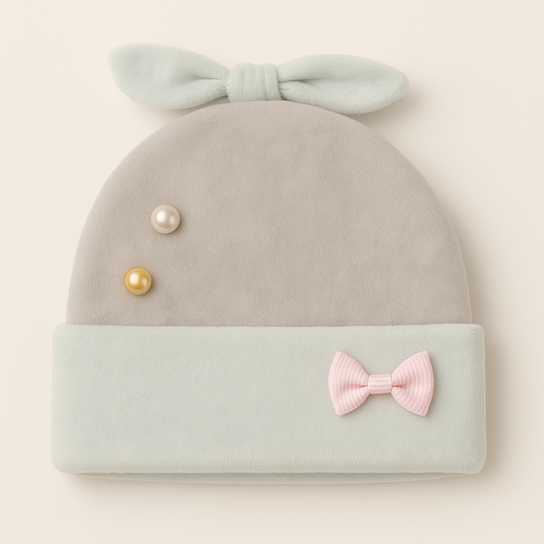 Baby Fleece Cap Beats Sea Green - Sunshine