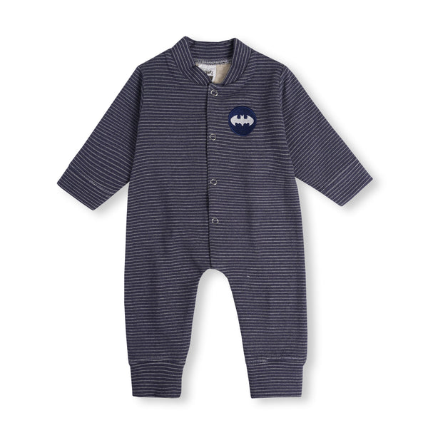 SUNHINE BABY WINTER ROMPER STRIPES BATMAN NAVY BLUE (3-6 MONTHS)