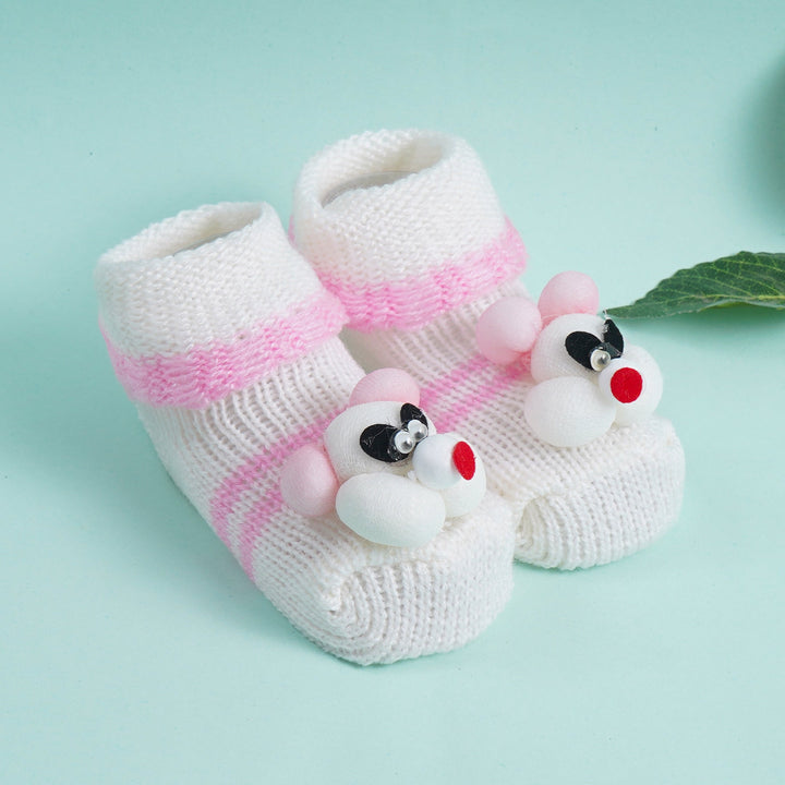 SUNSHINE BABY SOCKS MICKY  WHITE & PINK