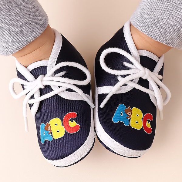 Newborn Baby Booties Abc Navy Blue - Sunshine