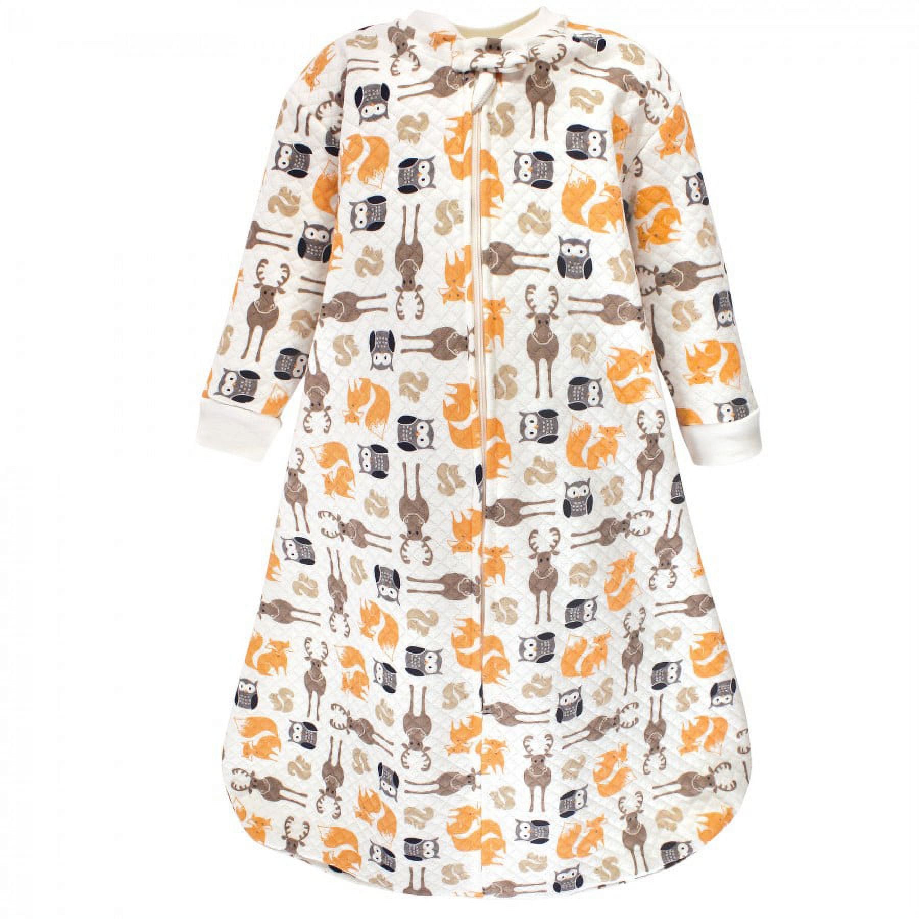 Baby Premium Quilted Long Sleeve Sleeping Bag Swaddle Animals Off Whit