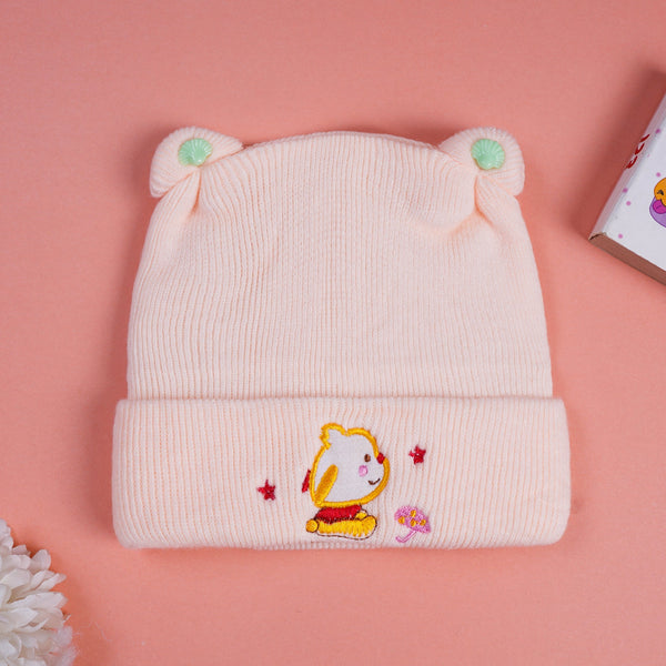 SUNSHINE BABY WOOLEN CAP LIGHT PEACH