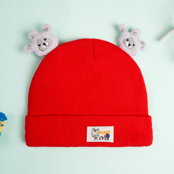 SUNSHINE BABY WINTER CAP MULTI CHARACTER RED