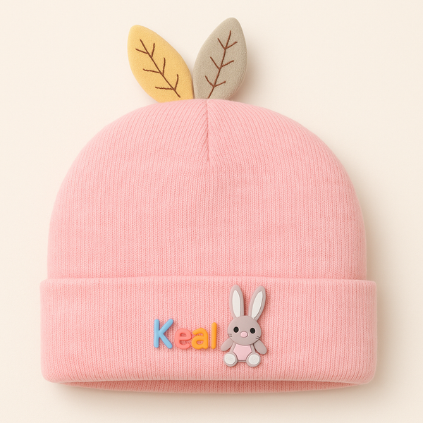 Baby Warm Cap Character Baby Pink - Sunshine