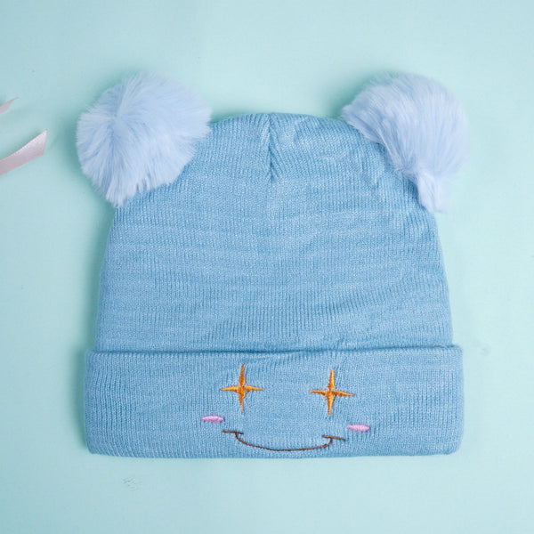 SUNSHINE BABY WINTER CAP POOM POOM BLUE