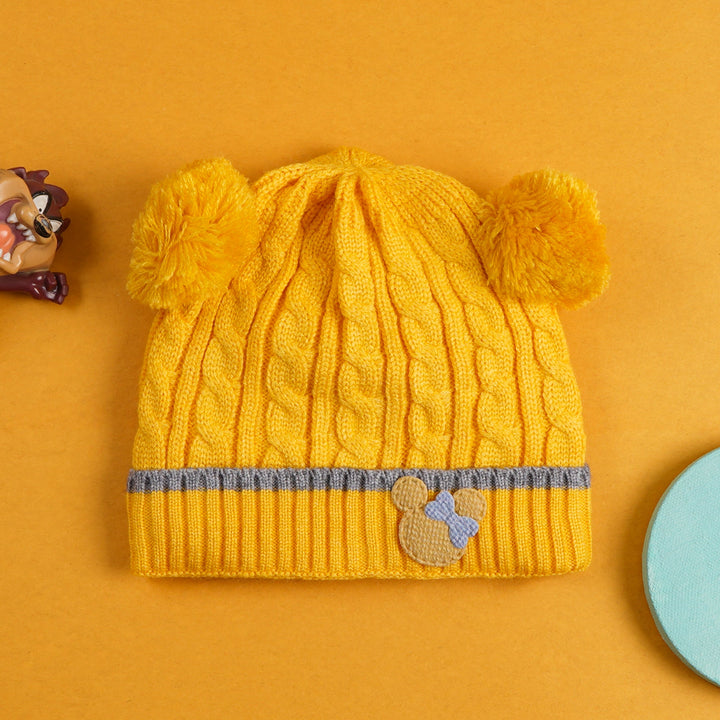 SUNSHINE BABY SOFT WOOLEN CAP MINNIE YELLOW