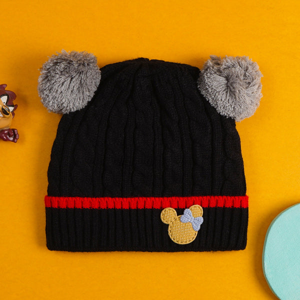 SUNSHINE BABY SOFT WOOLEN CAP MINNIE BLACK