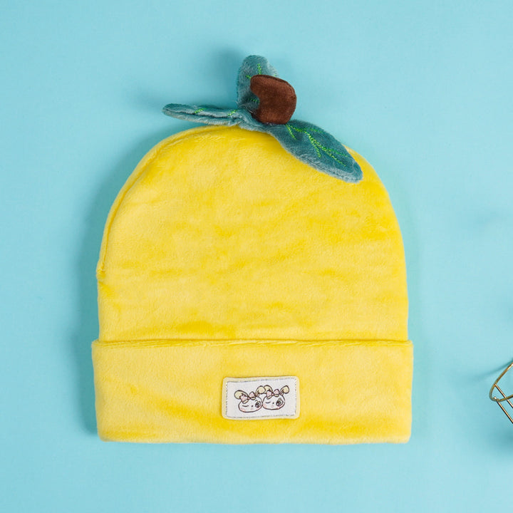 SUNSHINE BABY WINTER VELVET CAP YELLOW