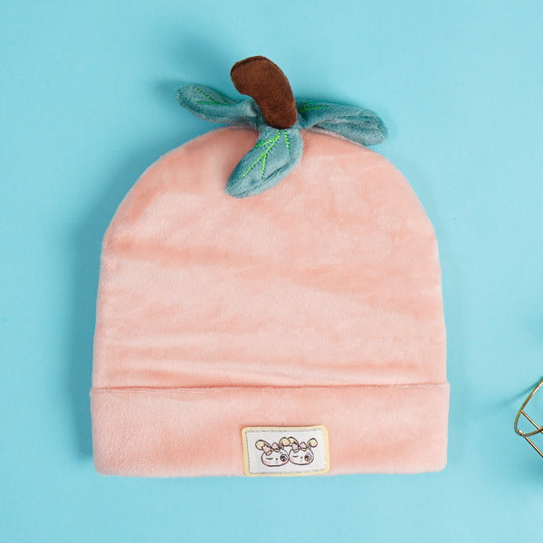 SUNSHINE BABY WINTER VELVET CAP PEACH