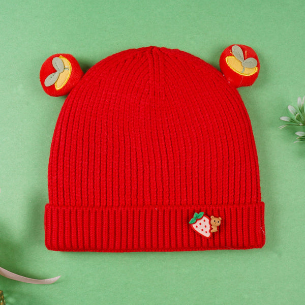 SUNSHINE BABY WOOLEN CAP STRAWBERRY RED