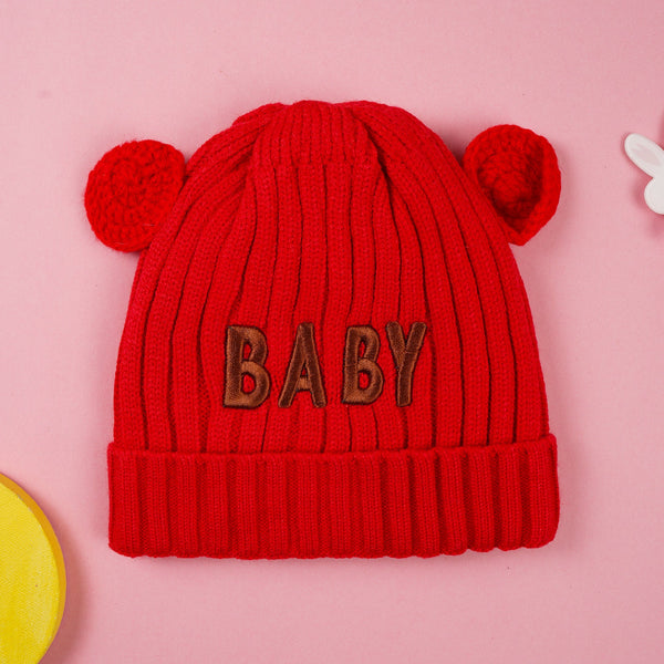 SUNSHINE WOOLEN CAP BABY RED