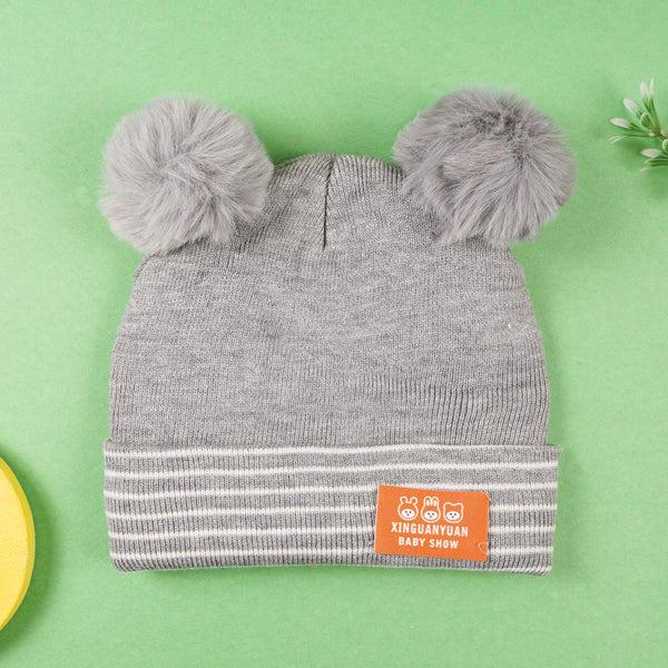 SUNSHINE BABY WINTER CAP STRIPES GREY