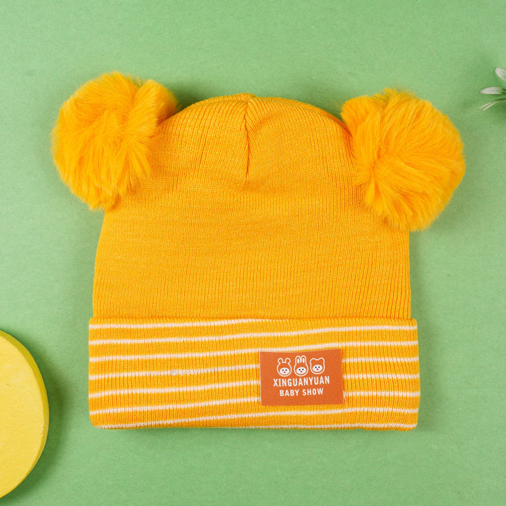 SUNSHINE BABY WINTER CAP STRIPES MUSTARD