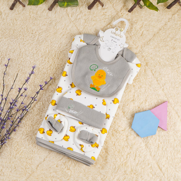 SUNSHINE BABY GIFT SET 7 PCS WINTER FLEECE CHICKS GREY